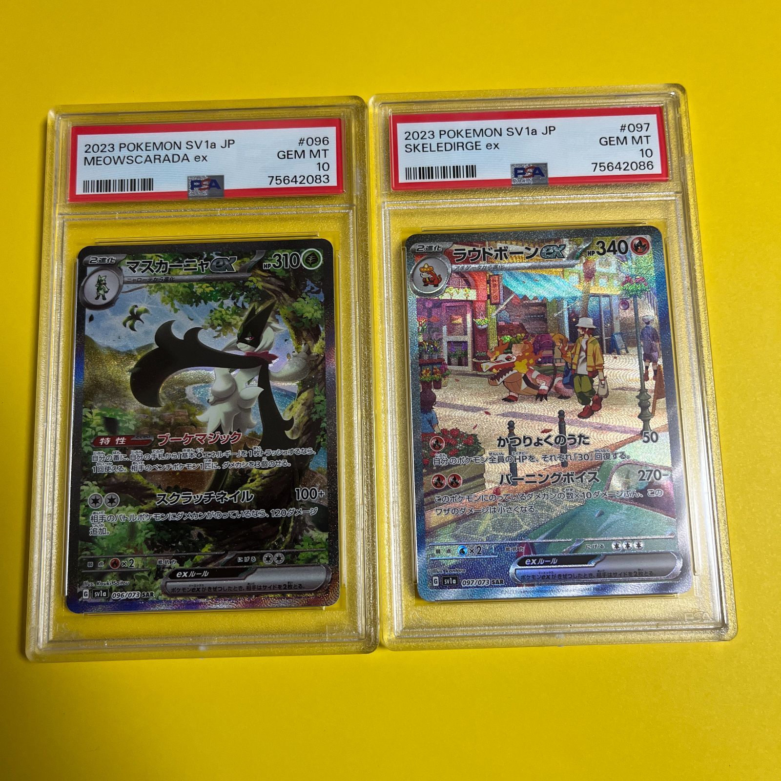 PSA10 ポケモンカード マスカーニャex ラウドボーンex ウェーニバルex