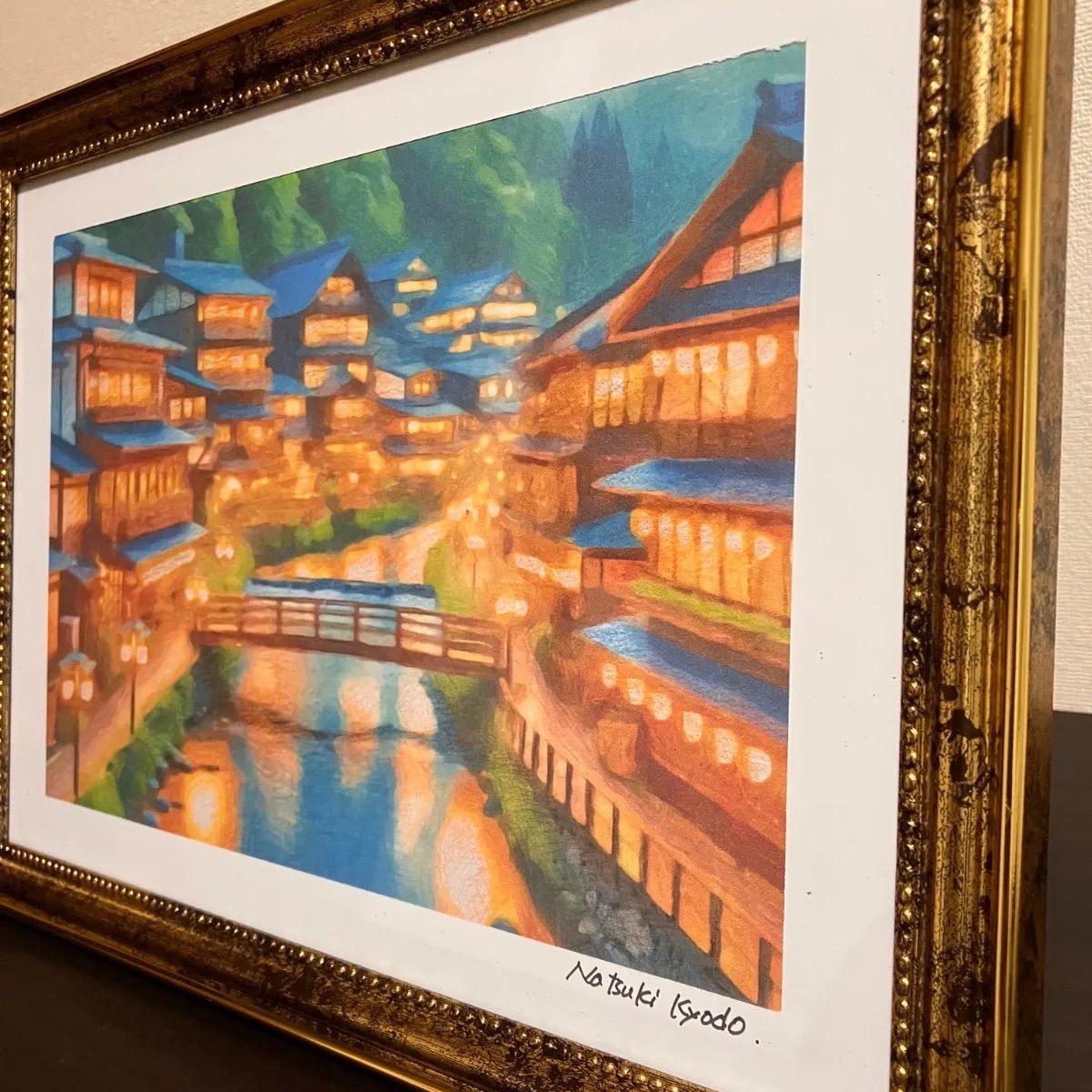 ジブリアート16 千と千尋の神隠しより「渋温泉」　額縁寸法32.7㎝×24.0㎝ ジブリアート16 千と千尋の神隠しより「渋温泉」 額装品 額縁