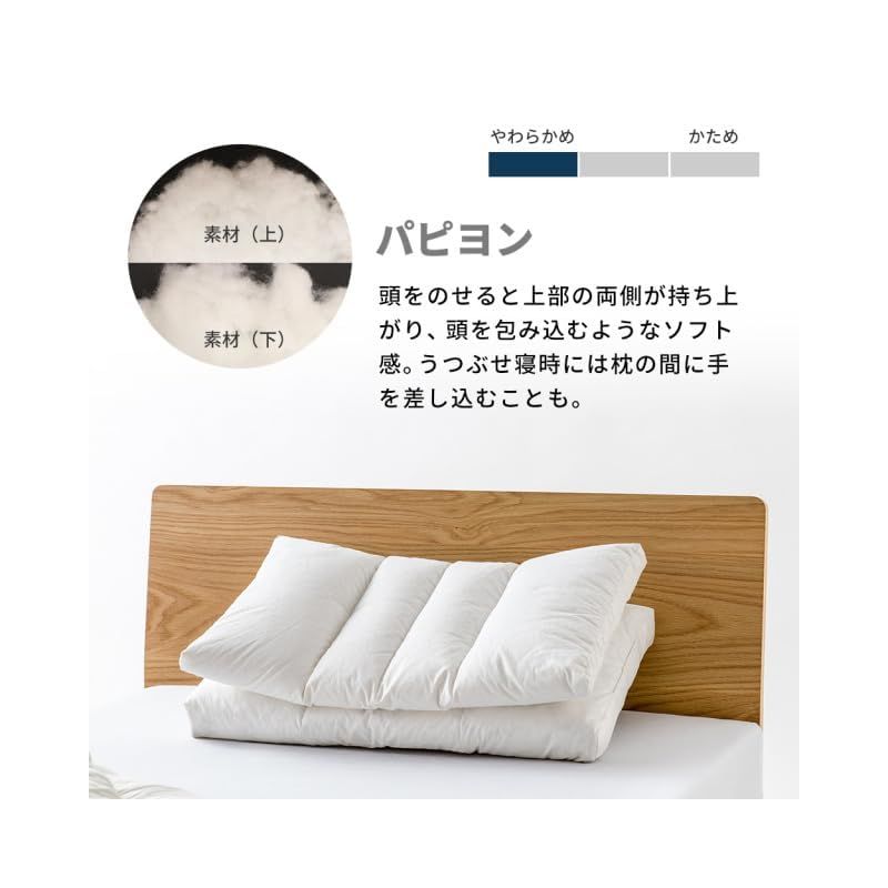 ロフテー パピヨン 3号 枕 LOFTY パピヨン 3号【うつぶせ寝に やわらかめ 60×36cm 高級