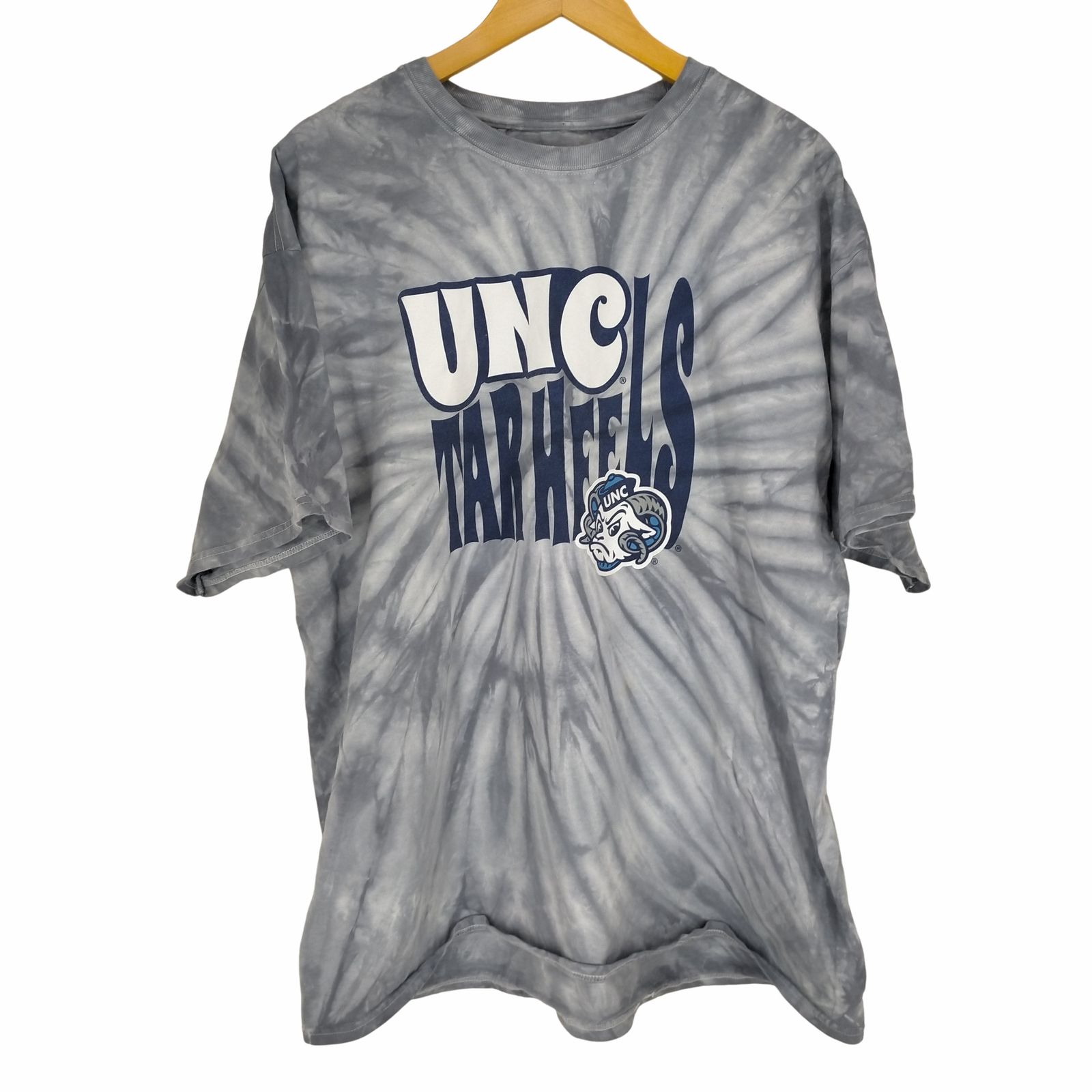 ヘインズ Hanes UNC TAR HEELS タイダイ柄クルーネックTシャツ メンズ  2XL