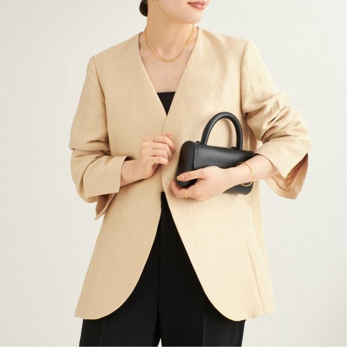 Plage Shantung ジャケット 36 追加》Shantung ジャケット（ノーカラー