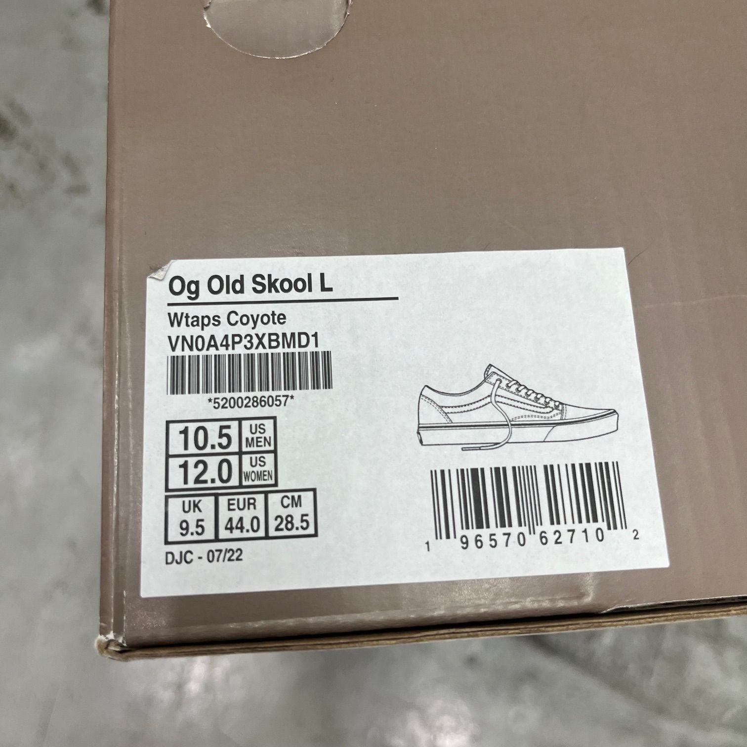 新品 WTAPS Vault by Vans OG Old Skool L VN0A4P3XBMD1 コラボ