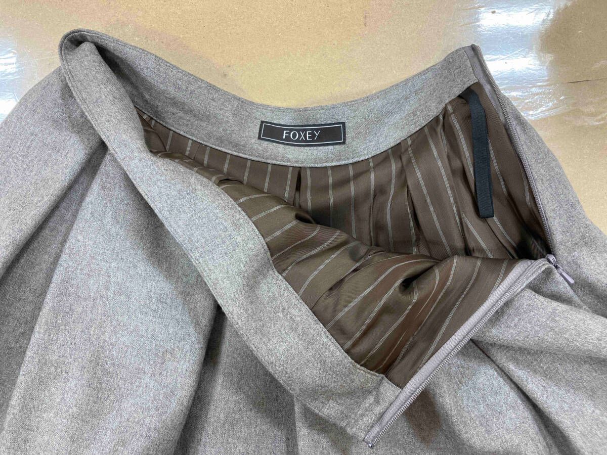 foxey 36318 ウールプリーツスカート ベージュ スカート 38 GULLKHAN_COM