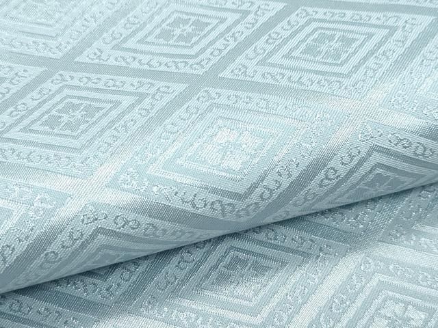 平和屋着物□極上 男性 袴下着物 紋付き羽織セット 花菱地紋 青磁鼠色  