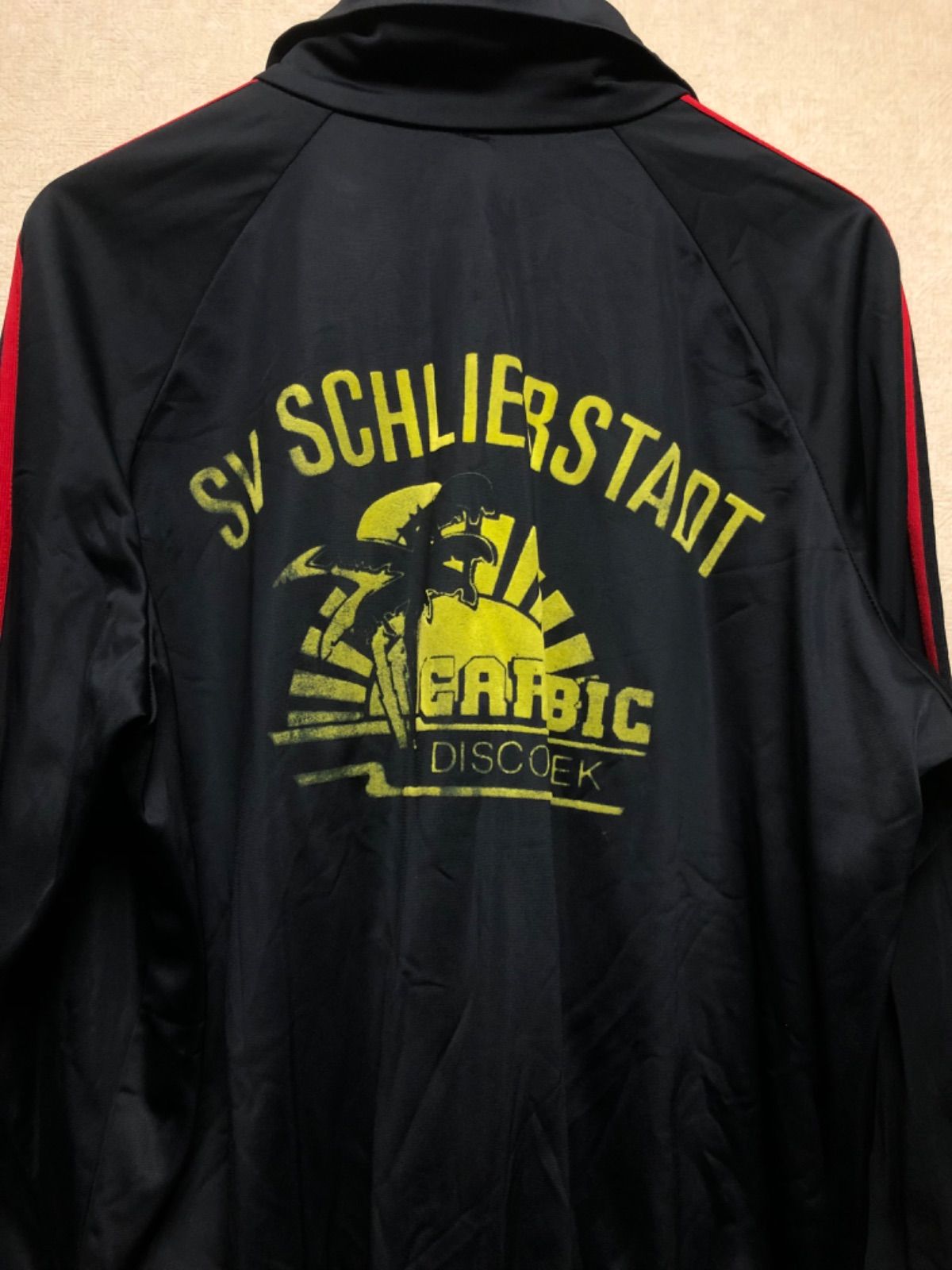 ⭐︎出品 70年代旧西独製adidas希少OPTI社曲がりジッパートラックジャケット黒