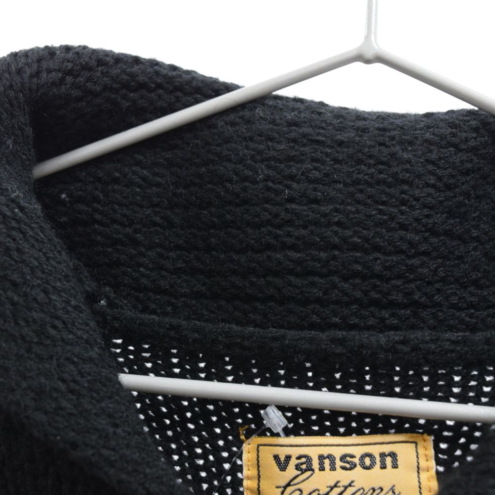 VANSON バンソン スカル クロスボーン カウチンジップアップ長袖