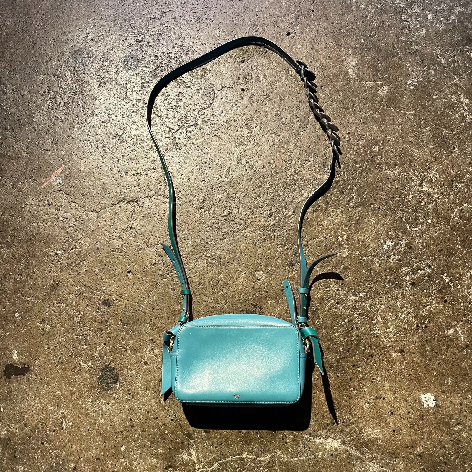 ANYA HINDMARCH Circle レザー ショルダーバッグ クロスボディバッグ 