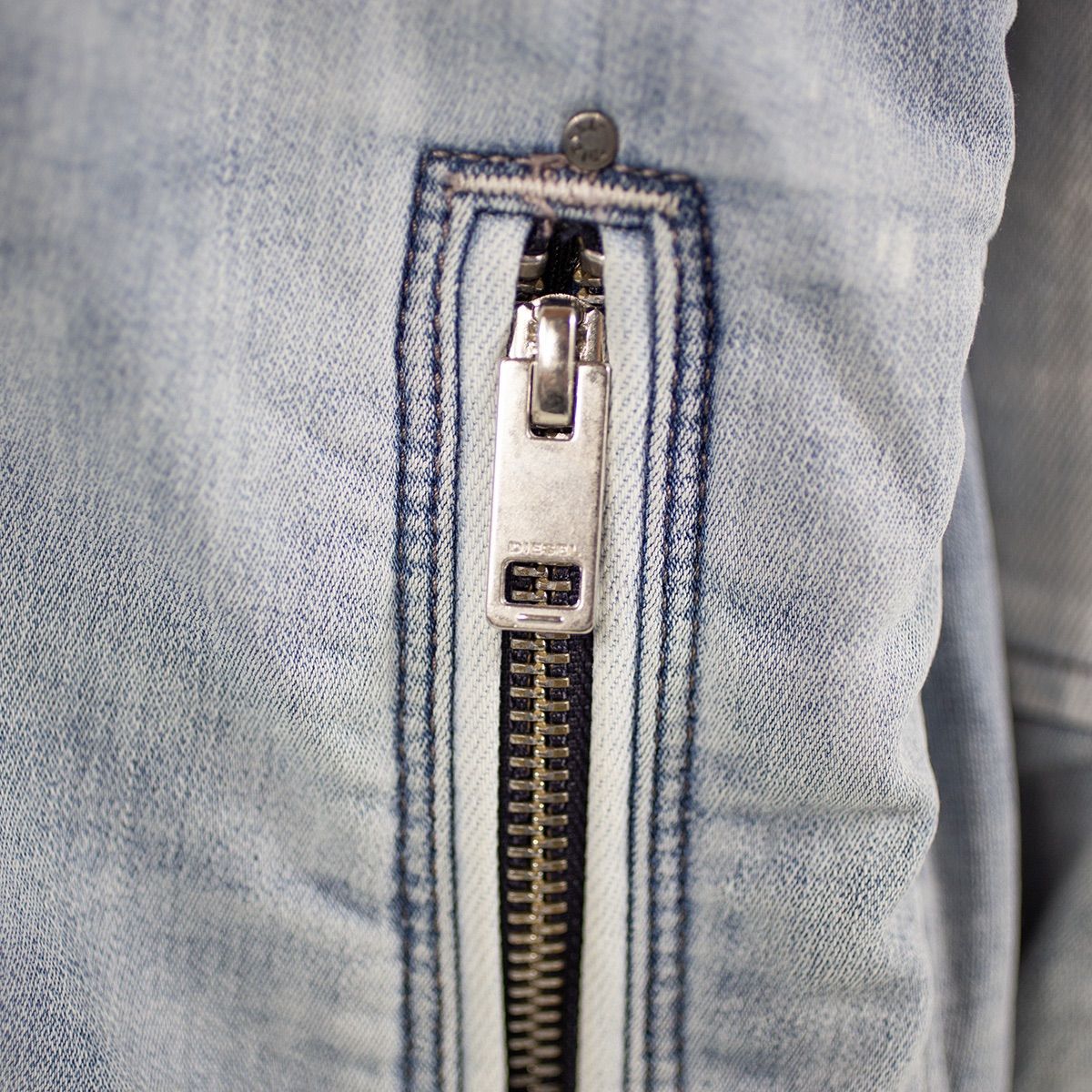 DIESEL】ディーゼル デニム ライダースジャケット シングル Gジャン