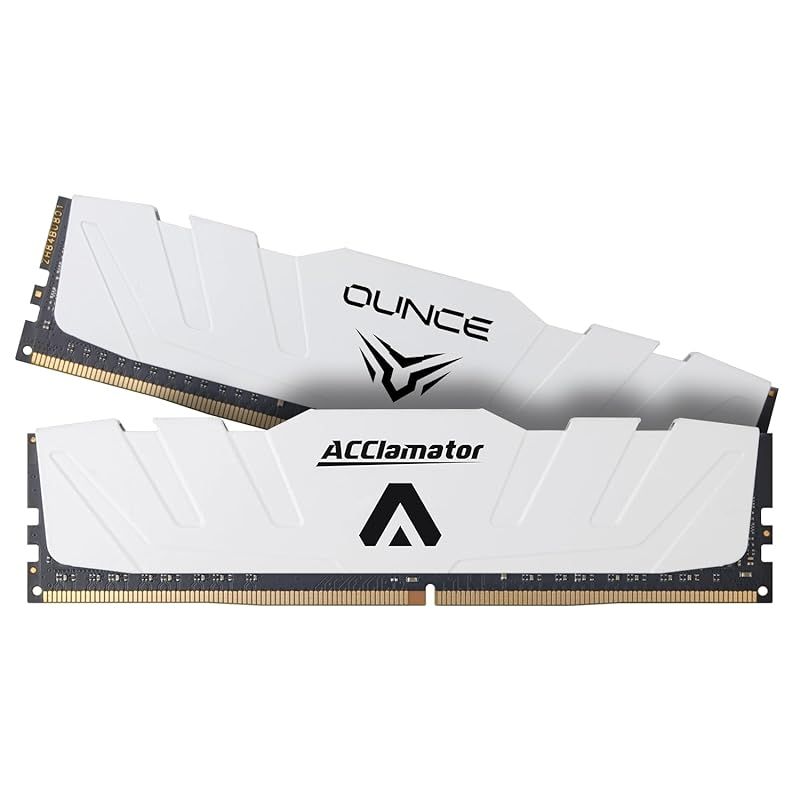 32GB 3200MHz DDR4 Memory | PC4-25600 XMP 1.35V 16GB x 2枚 ヒートシンク付きシリーズ デスクトップPC用 メモリモジュール Acclamator OUNCE