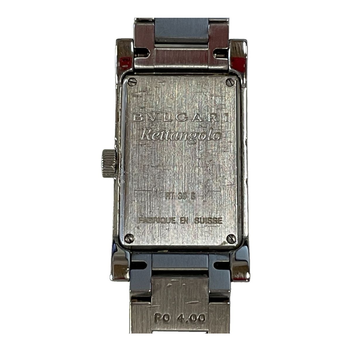 ブルガリ BVLGARI レッタンゴロ RT39S 白文字盤 クォーツ 腕時計