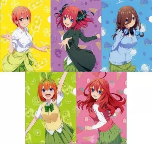 五等分の花嫁 ∽ × セブイレ 限定  A5クリアファイル 5種セット 中古】クリアファイル 全5種セット A5クリアファイル 「五等分の花嫁
