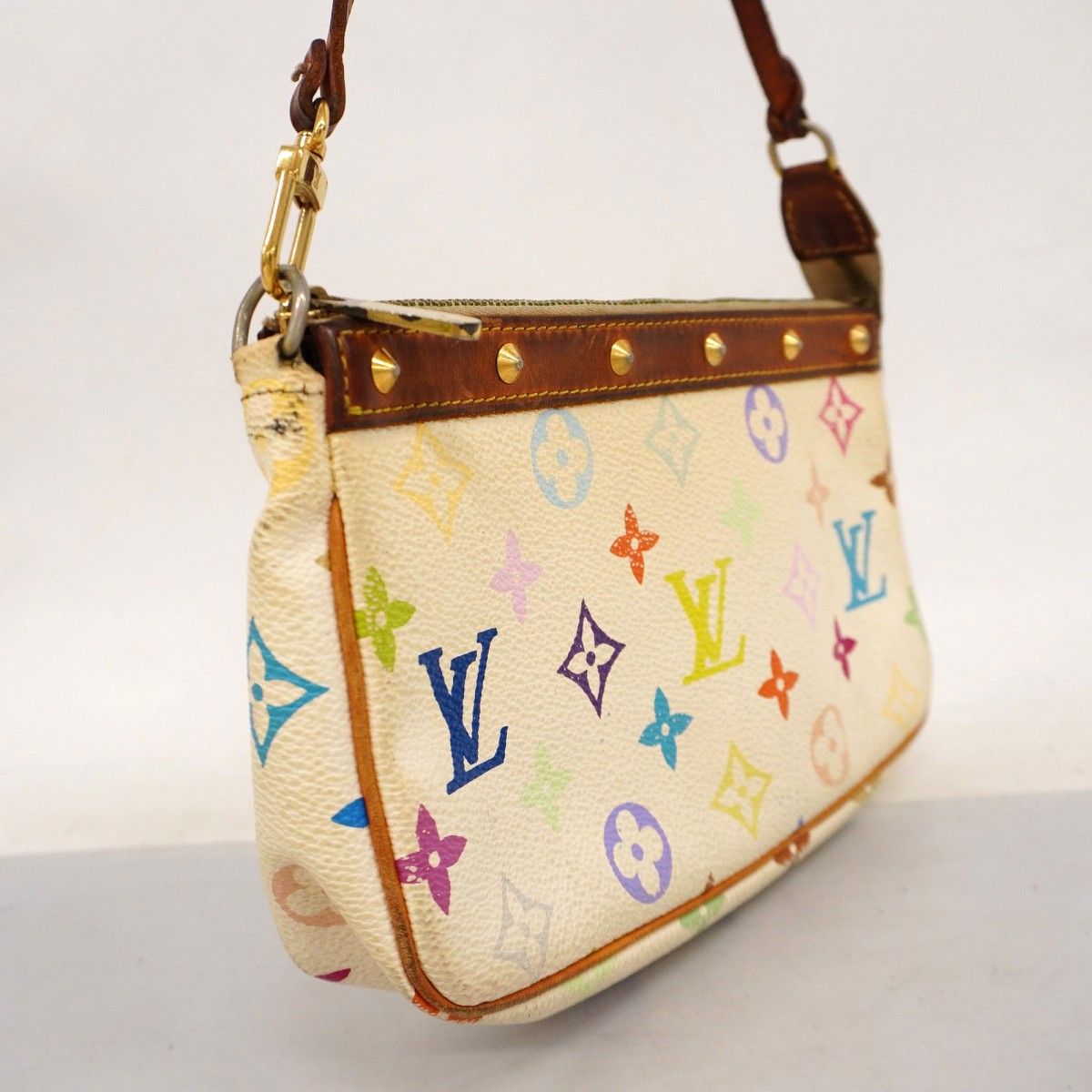 美品】ルイ・ヴィトン ポシェット・アクセソワール M92649 ブロン 白