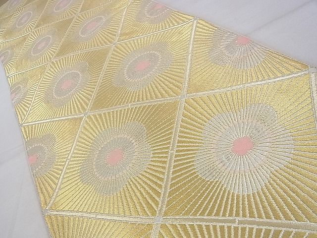 平和屋本店□最高級 人間国宝 北村武資 煌彩錦 六通柄袋帯 菱梅文 金  