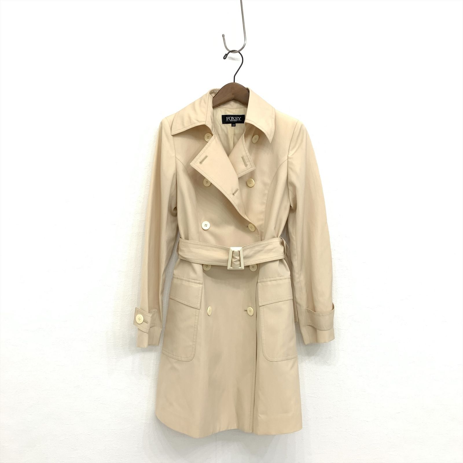 FOXEY BOUTIQUE フォクシー ウール×シルク トレンチコート FOXEY BOUTIQUE フォクシー ウール×シルク トレンチコート
