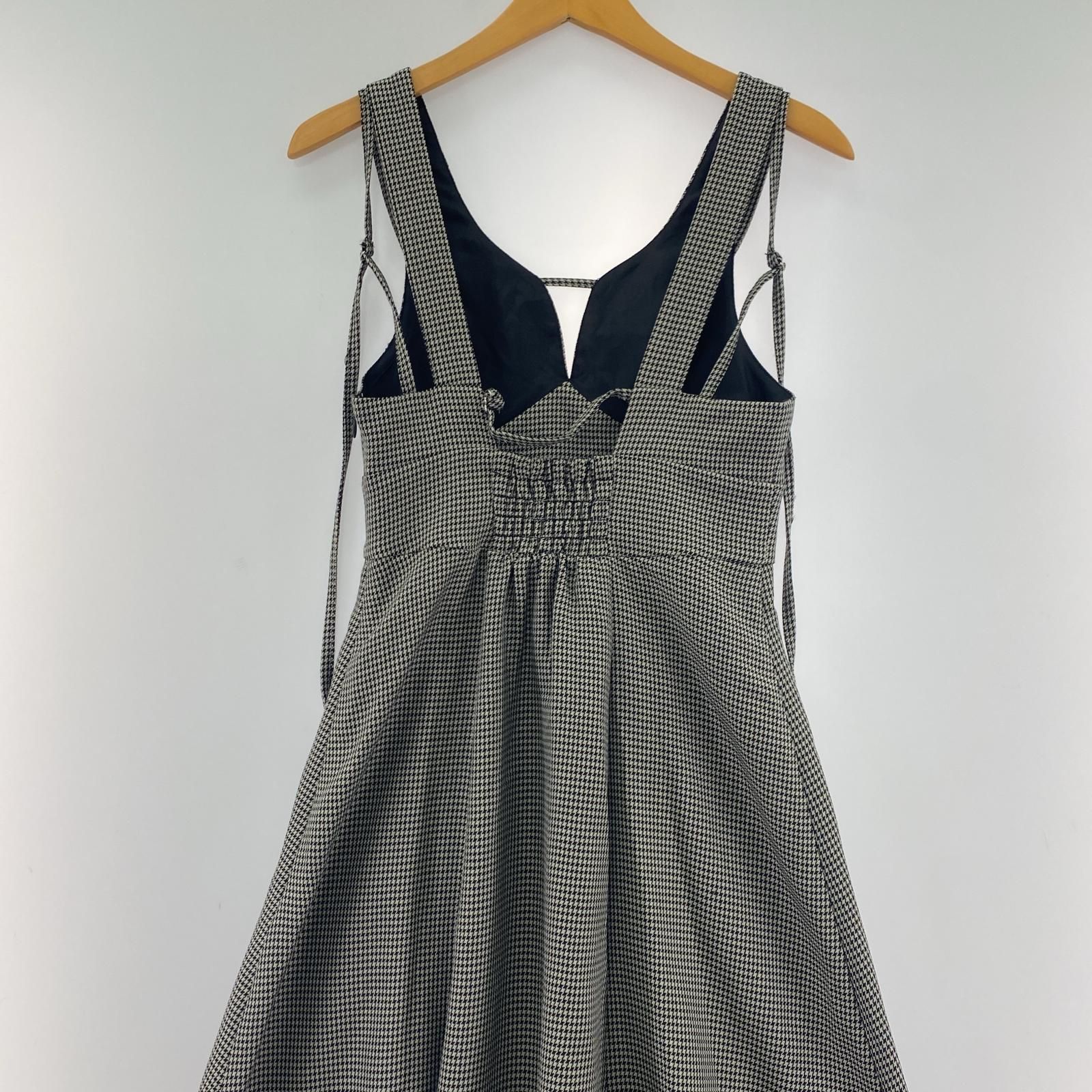 千鳥 dazzlin ダズリン 千鳥柄 ハートカットジャンパースカートワンピース