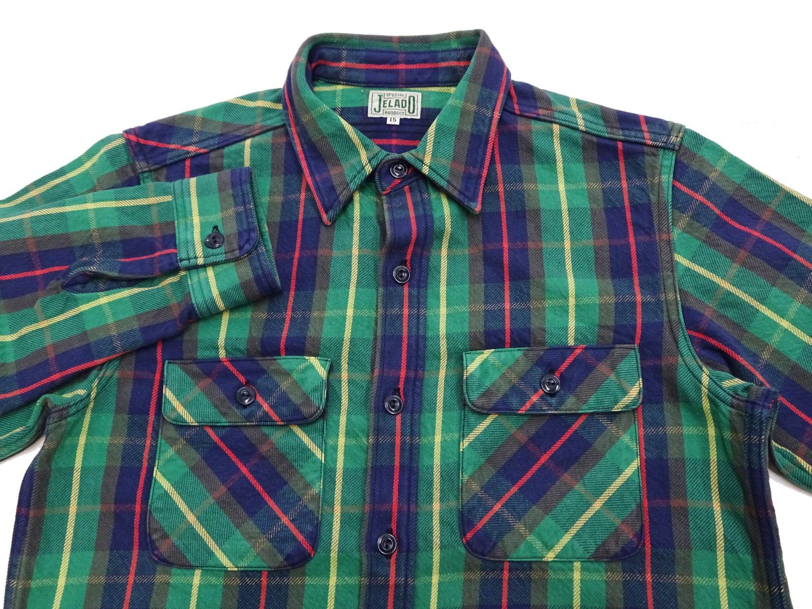 ジェラード JELADO コットン100% ネルシャツ JP02127 チェックシャツ