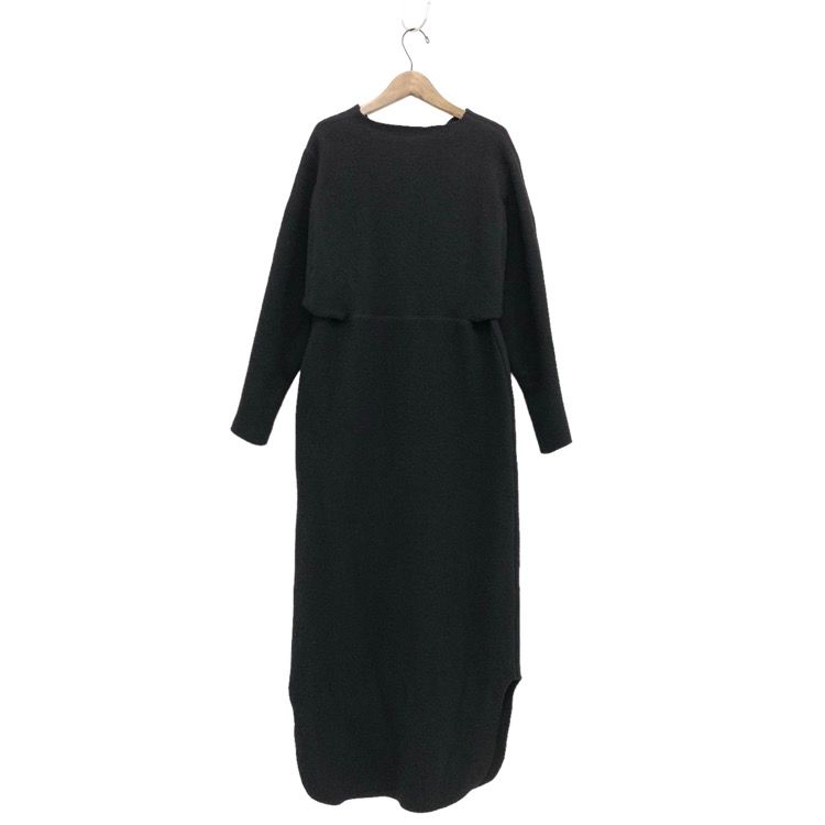 23AW Mame Kurogouchi マメクロゴウチ Wool Cashmere Frilled Knitted Dress カーブネックウールカシミヤニットワンピース 3 MM23FW-KN031