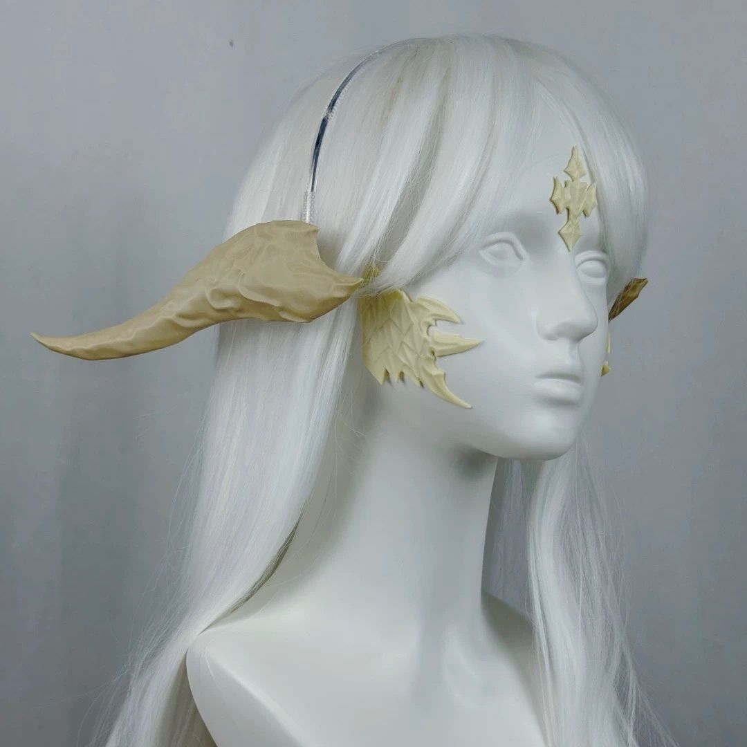 FF14 アウラ ゼラ コスプレ 鱗 シリコンシート FF14 アウラ 前角 角・鱗 コスプレ 小道具 - メルカリ