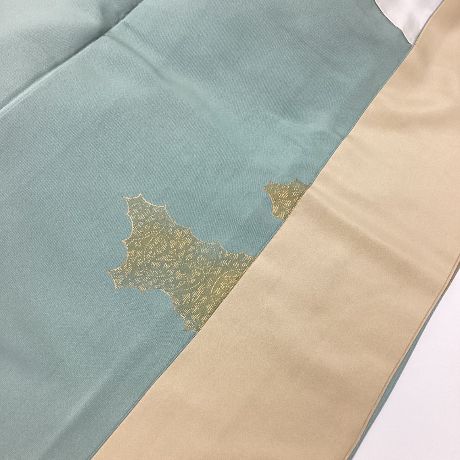 4418］色留袖 美品 未使用 駒刺繍 一つ紋 五瓜に唐花