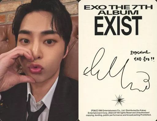 中古】コレクションカード(男性) EXO/シウミン(XIUMIN)/裏面白・印刷