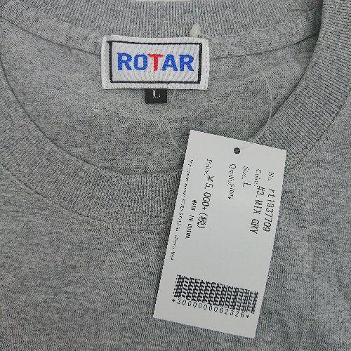 ◇ ◎ ●未使用● ROTAR ローター 半袖 Tシャツ サイズL グレー メンズ E  【1407020067416】