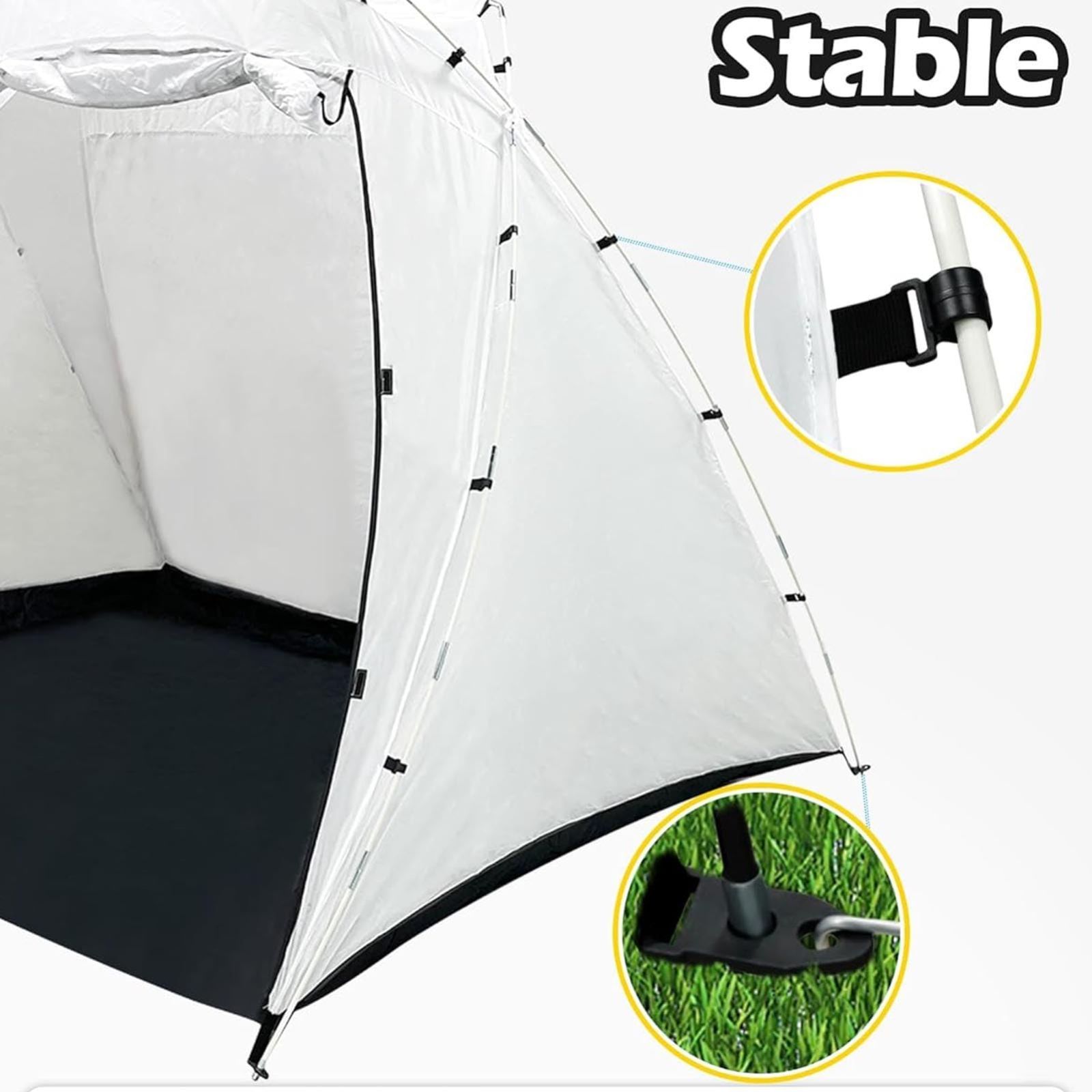 床メッシュスクリーンと防風フック付き