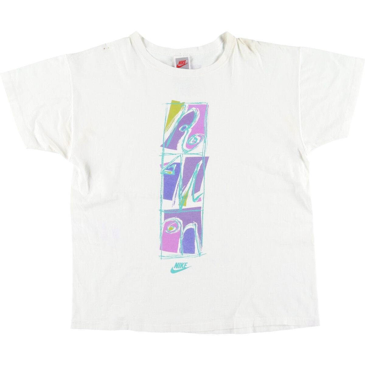 古着 90年代 ナイキ NIKE 銀タグ プリントTシャツ USA製 メンズL ヴィンテージ /eaa428555 【中古】/eaa428555