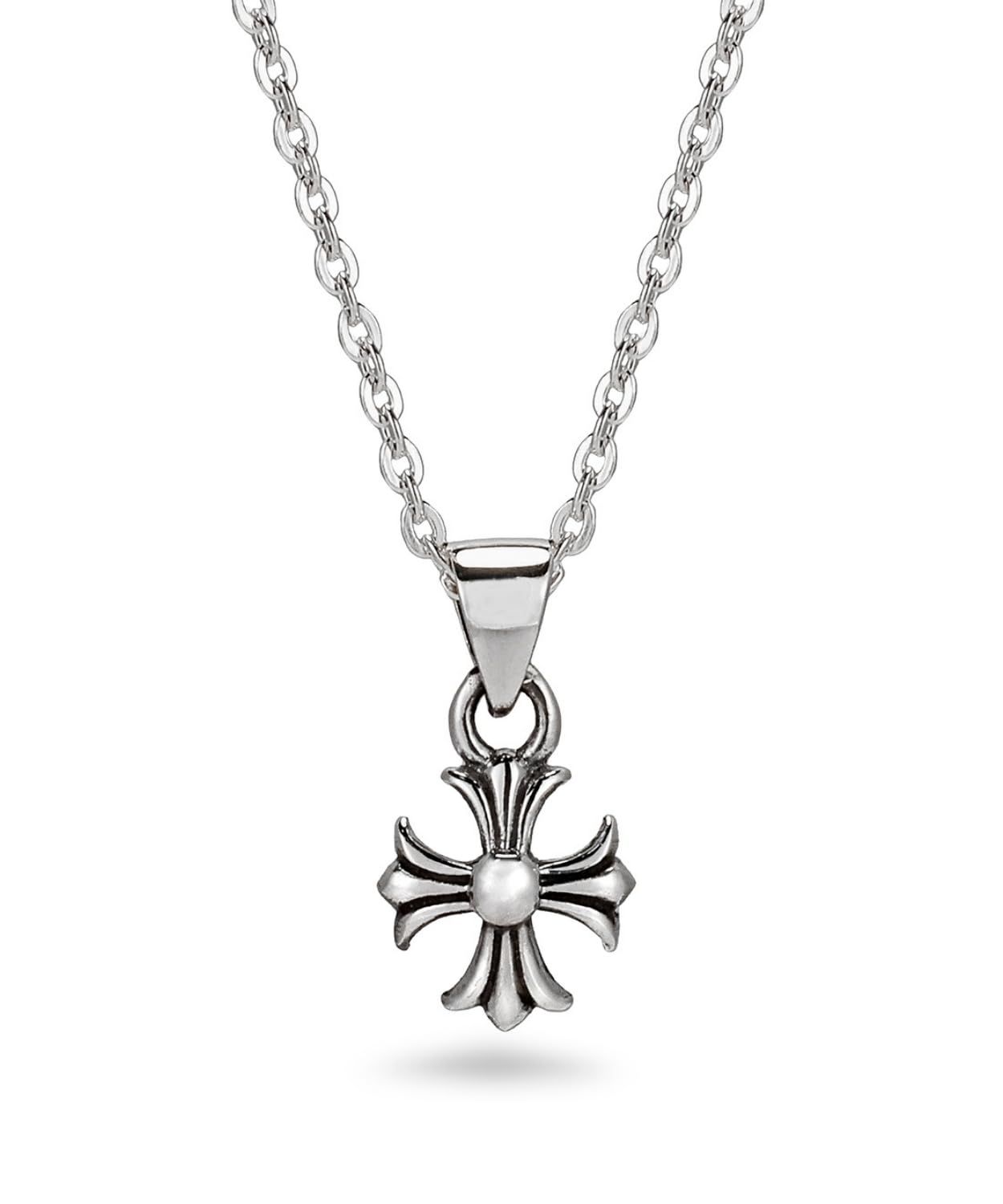 [Elixio] [エリクシオ] ネックレス レディース シルバー S925 シンプル 十字架 クロス 小ぶり 華奢 幸運 お守り 日常使い カジュアル プレゼント ボックス 