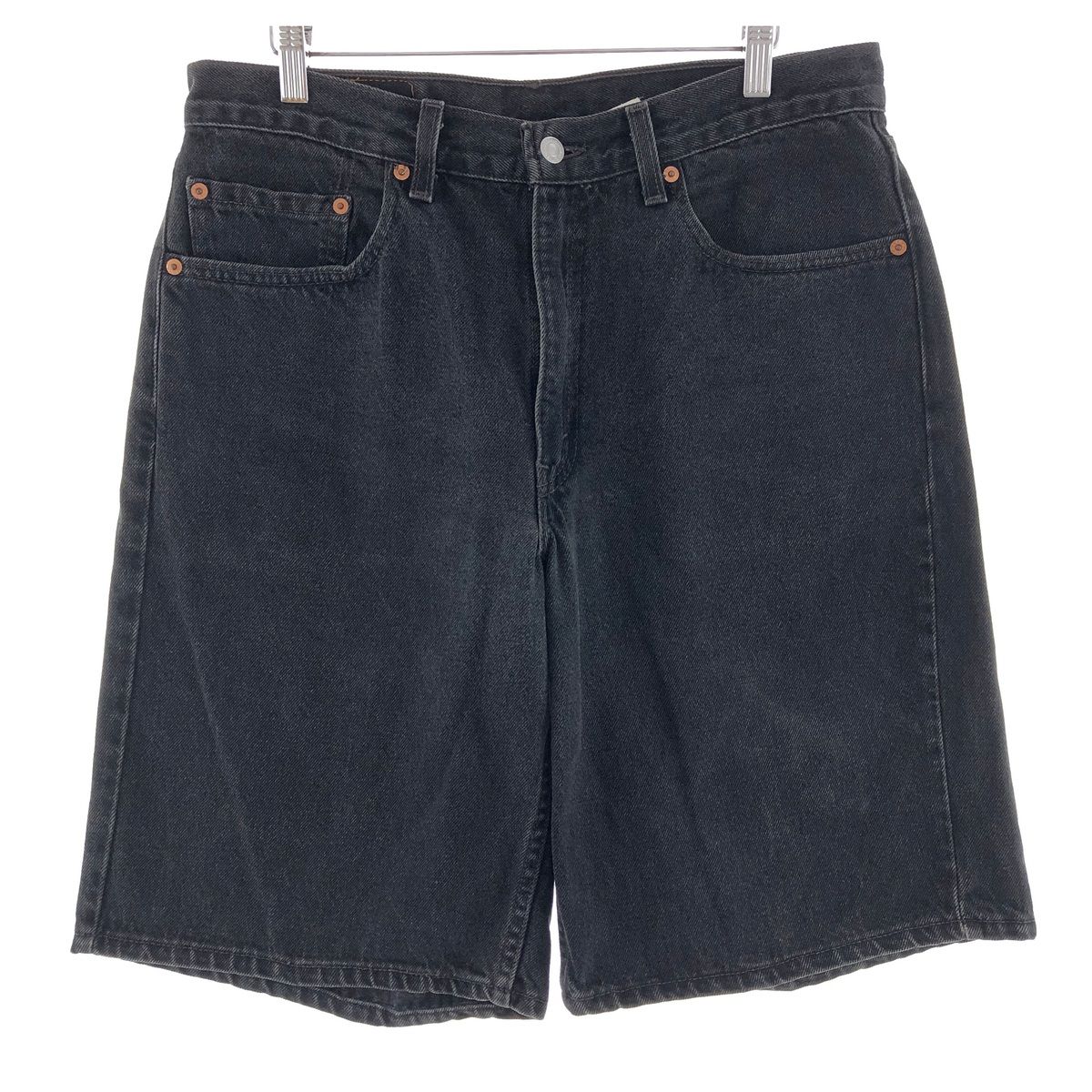 古着 90年代 リーバイス Levi's 550 RELAXED FIT ブラックデニムショーツ ショートパンツ USA製 メンズw33 ヴィンテージ/eaa382355