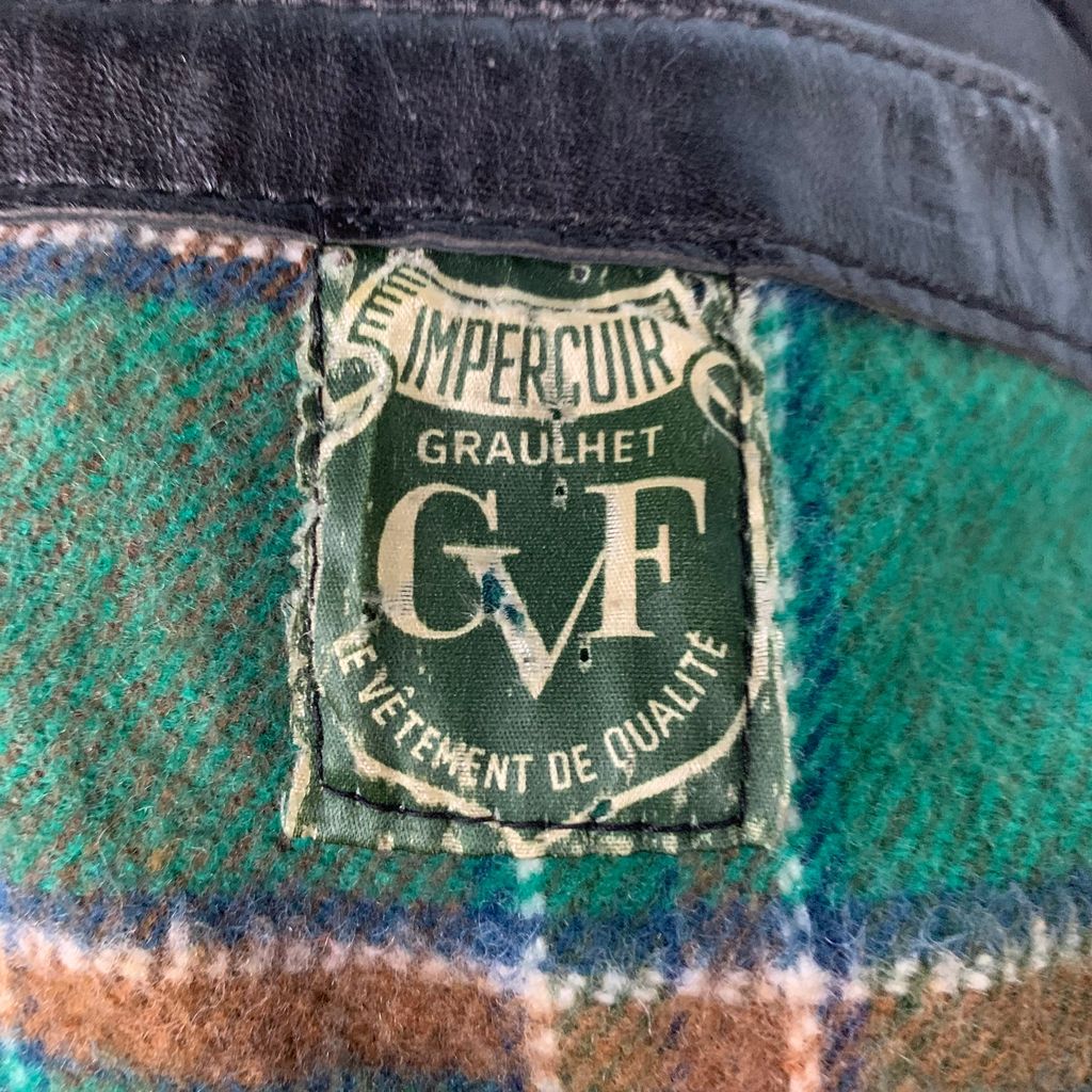 Euro Vintage ユーロ ビンテージ 60s French フレンチ leather レザー IMPERCUIR Black ブラック 黒 No.I372 SIROKUMA-CORPORATION_COM