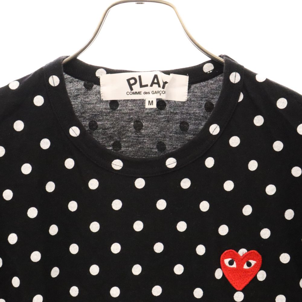 COMME des GARCONS ハートロゴ カットソー　ブラック/ドット org.jpg