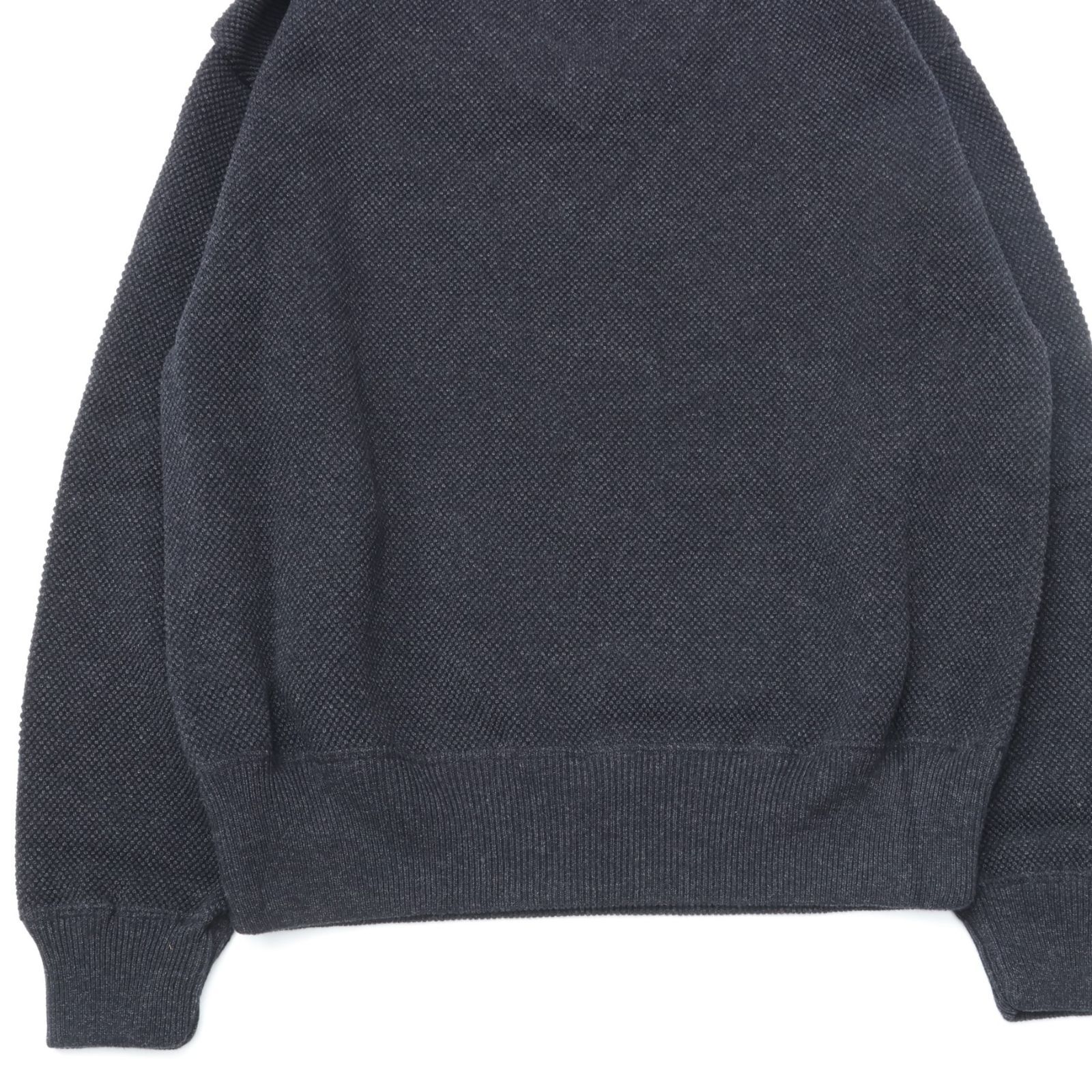 crepuscule クレプスキュール Moss Stitch V Neck PO BLACK モス