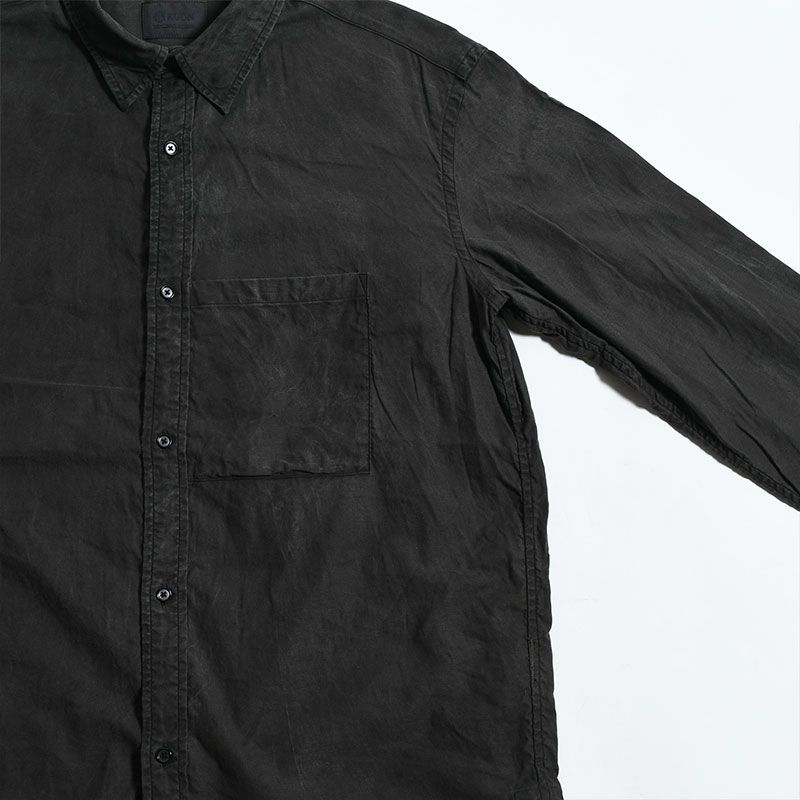 23SS KUON クオン Regular Collar Shirt -SUMIZOME Dark- 墨染め レギュラーカラーシャツ - メルカリ