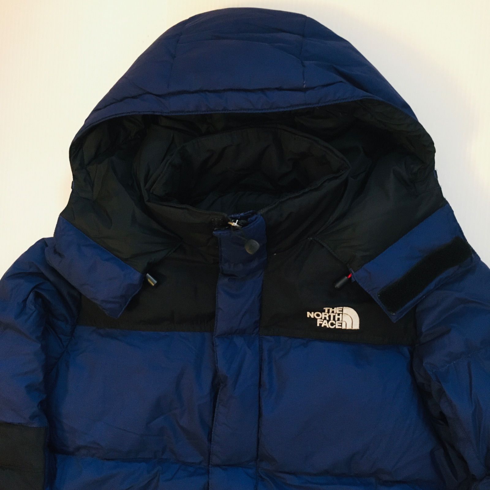 ノースフェイス THE NORTH FACE ボーイズ140センチ ツートーン ダウンジャケット ダウンパーカー ネイビー×ブラック - メルカリ