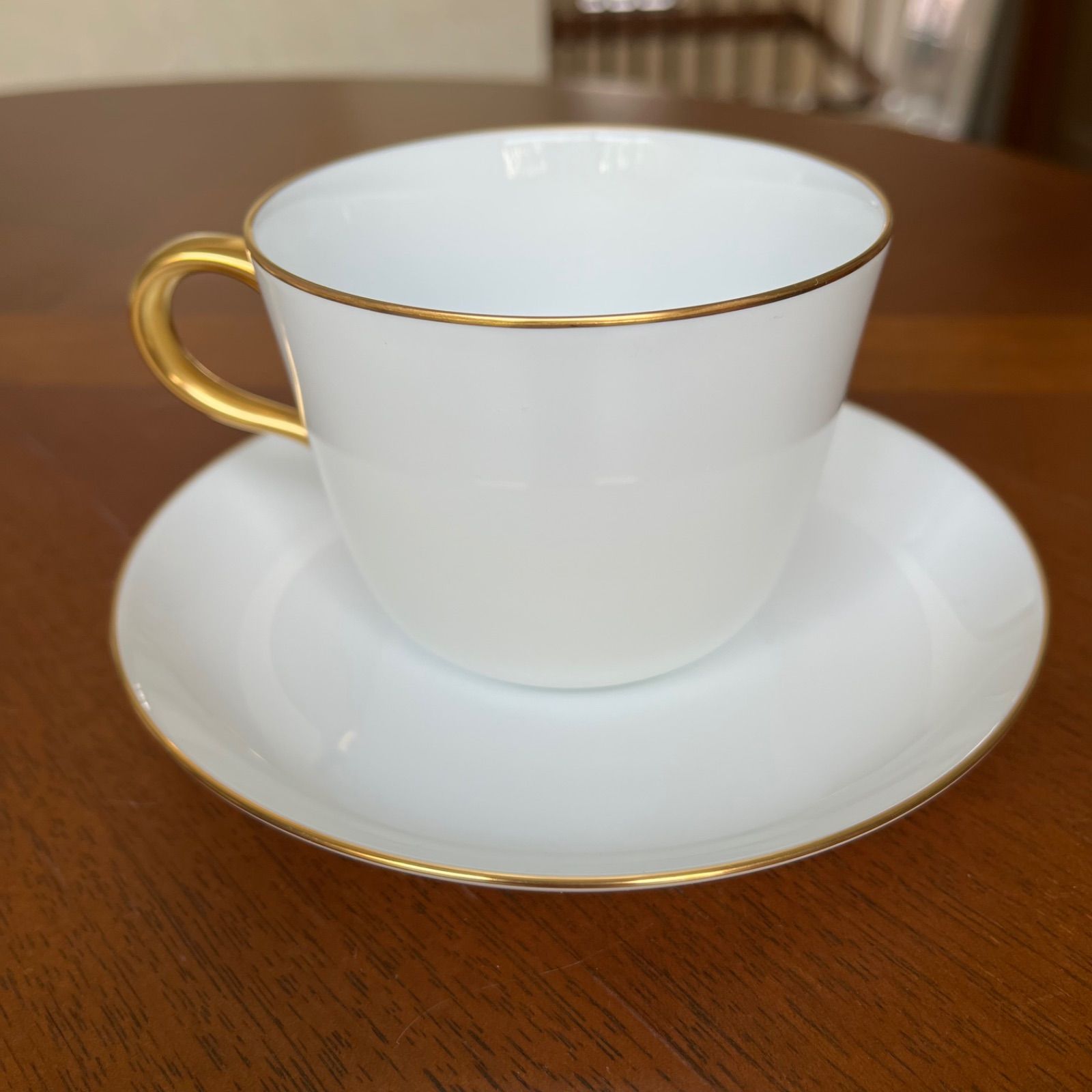 【未使用美品】大倉陶園★ゴールドライン★モーニングトリオ　ペア 未使用美品】大倉陶園☆ゴールドライン☆モーニングC/Sトリオ ペア