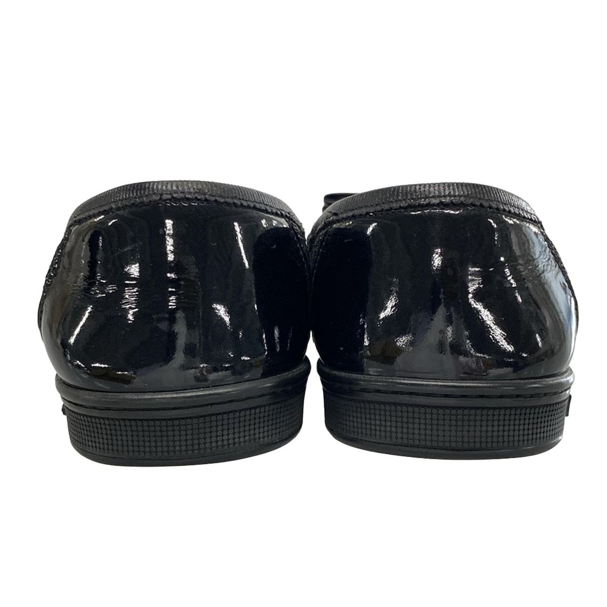 Ferragamo フラットシューズ 黒 リボン付き