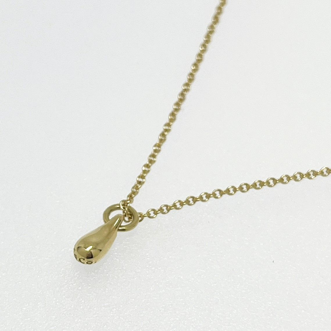 Tiffany&Co. ティファニー ティアドロップ ネックレス 750YG ブランド  