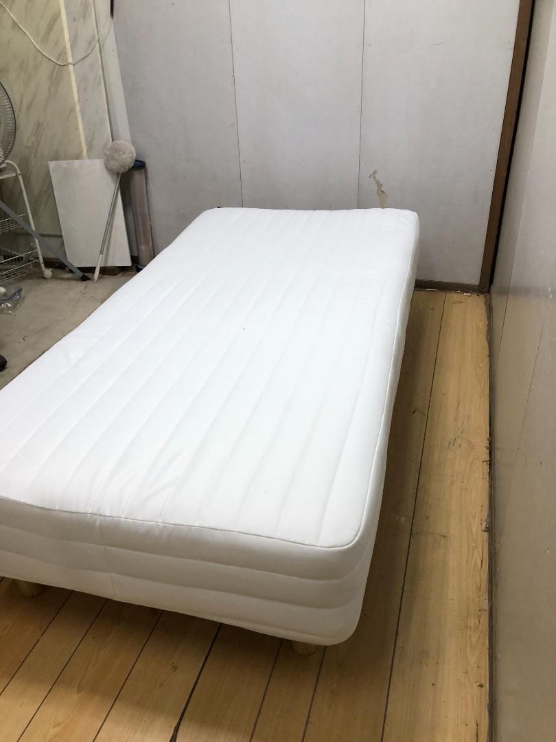 都内23区送料無料❗️ 無印良品　シングルベッド　脚付きマットレス✨ 無印良品 脚付きマットレス シングルベッド ホワイト 白