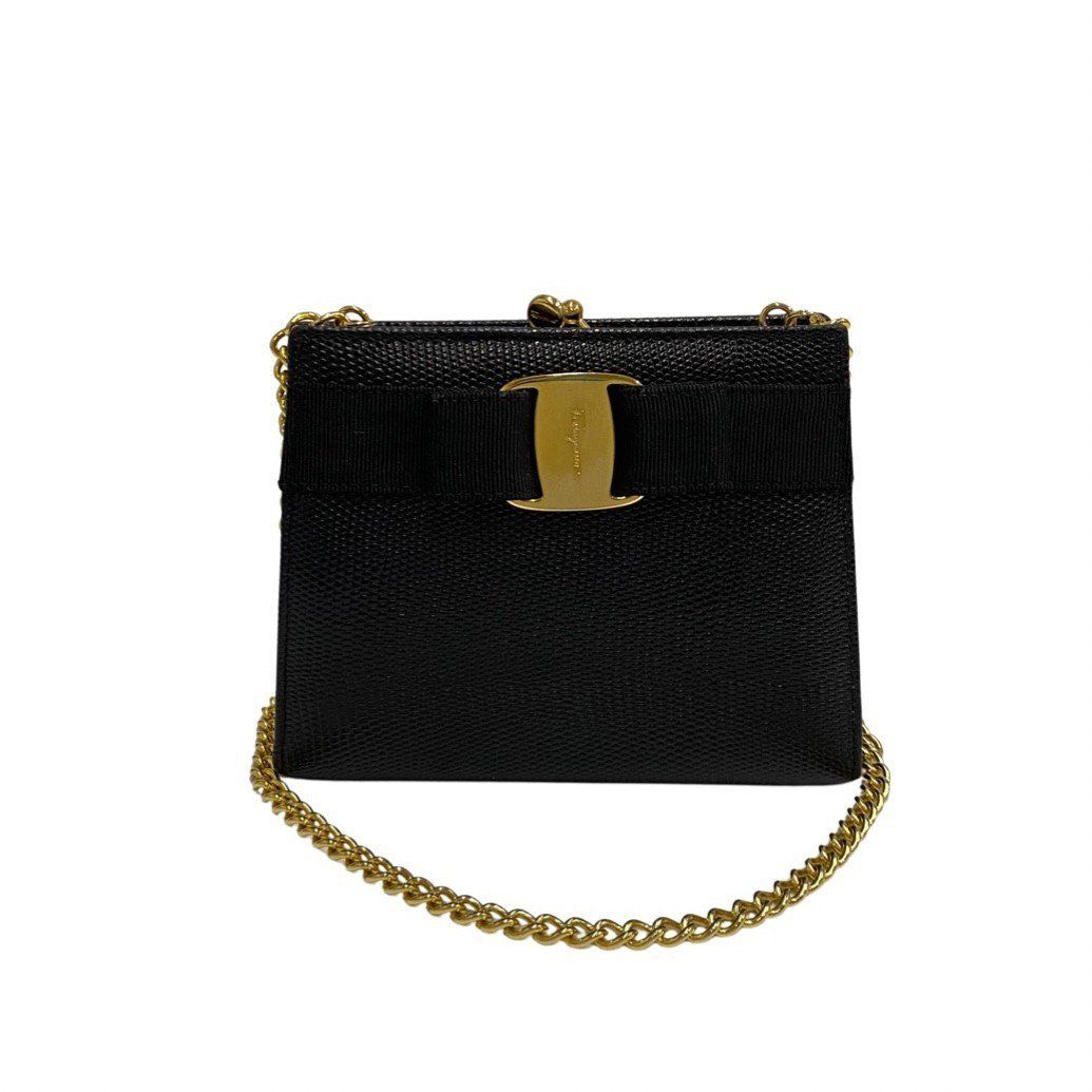 極 美品 Salvatore Ferragamo フェラガモ ヴァラリボン 金具