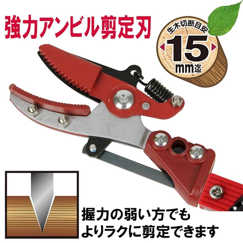 千吉 Senkichi 高枝切鋏 強力 剪定 伸縮 4m SGLP-9 1.8m～4m伸縮 7段階調節 生木15mmまで WWW_SKLAD-KIRPICHA_RU