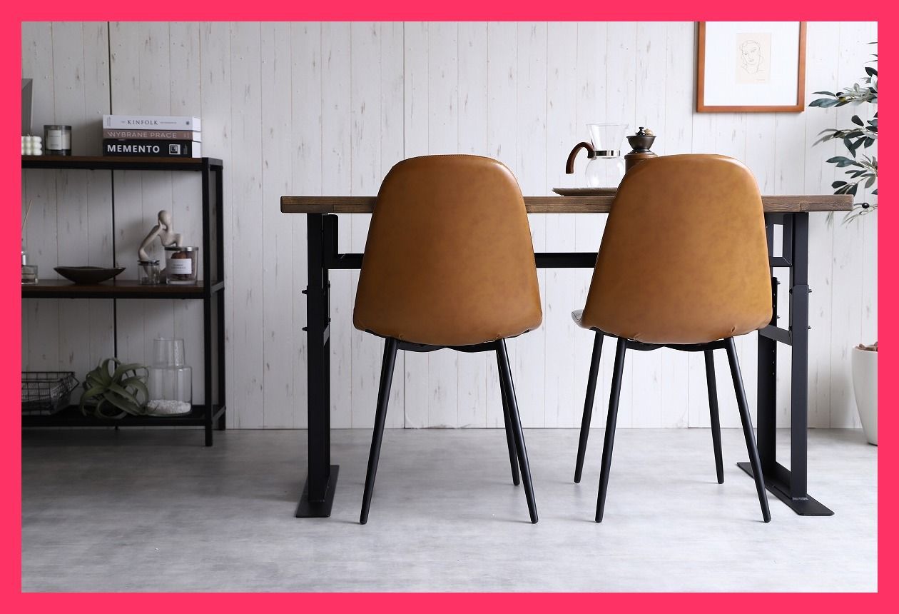 単品】Jolly 一人掛けダイニングチェア(PVCレザー) 洗練された