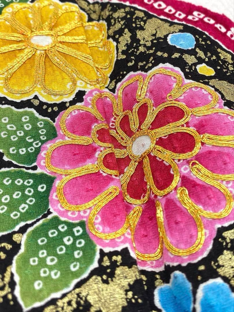 ◾️豪華絢爛◾️手絞り◾️金彩加工◾️御所車飛鶴花紋様 ◾️振袖フルセット◾️ 乱菊袋帯 100%新品，定番人気 平和屋2□豪華振袖 駒刺繍 御所車飛鶴花