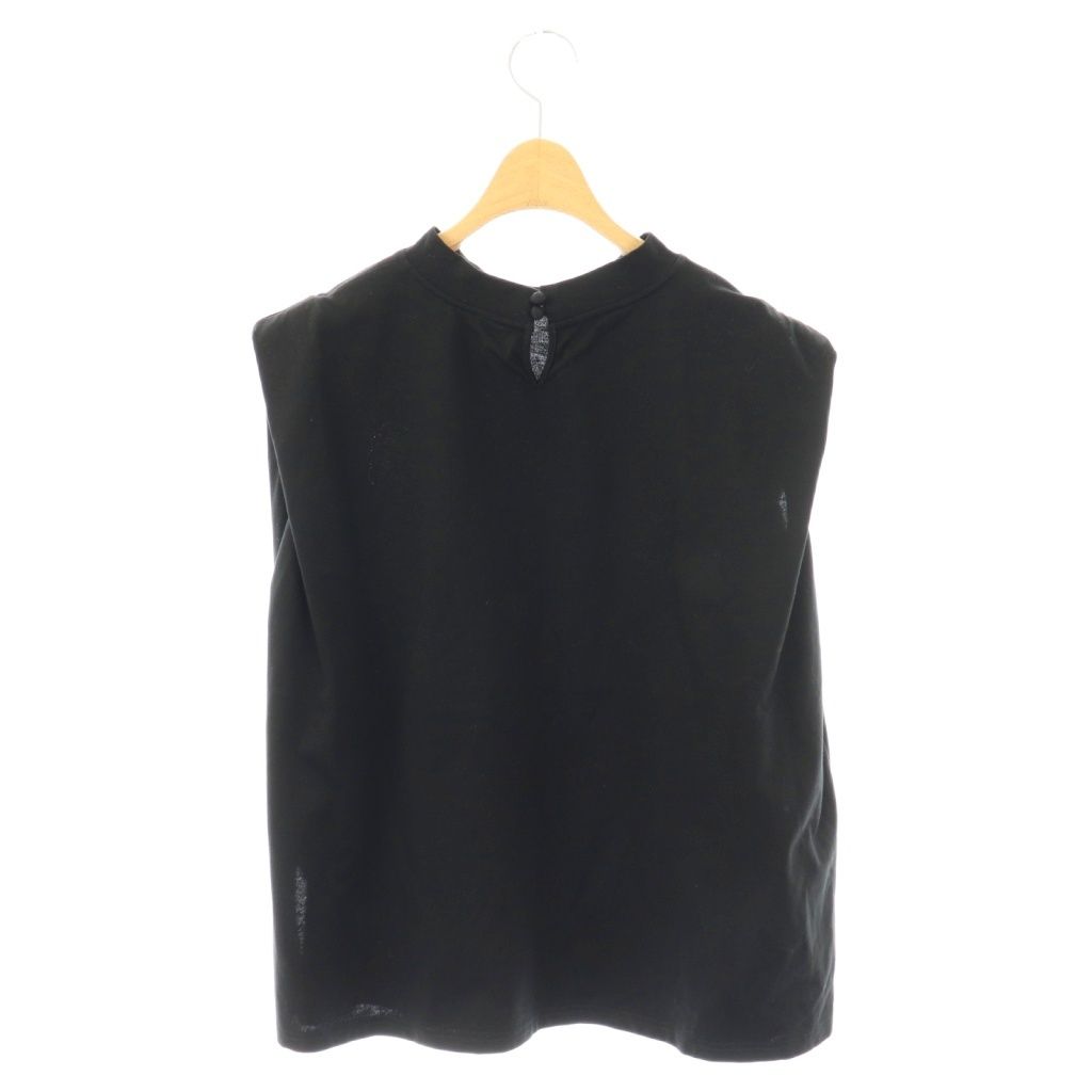 SEVEN TEN by MIHO KAWAHITO / ノースリーブブラウス/--/コットン/WHT/無地/8S113 ♡セブンテンバイミホカワヒト♡ブラック ノースリーブ トップス SEVEN