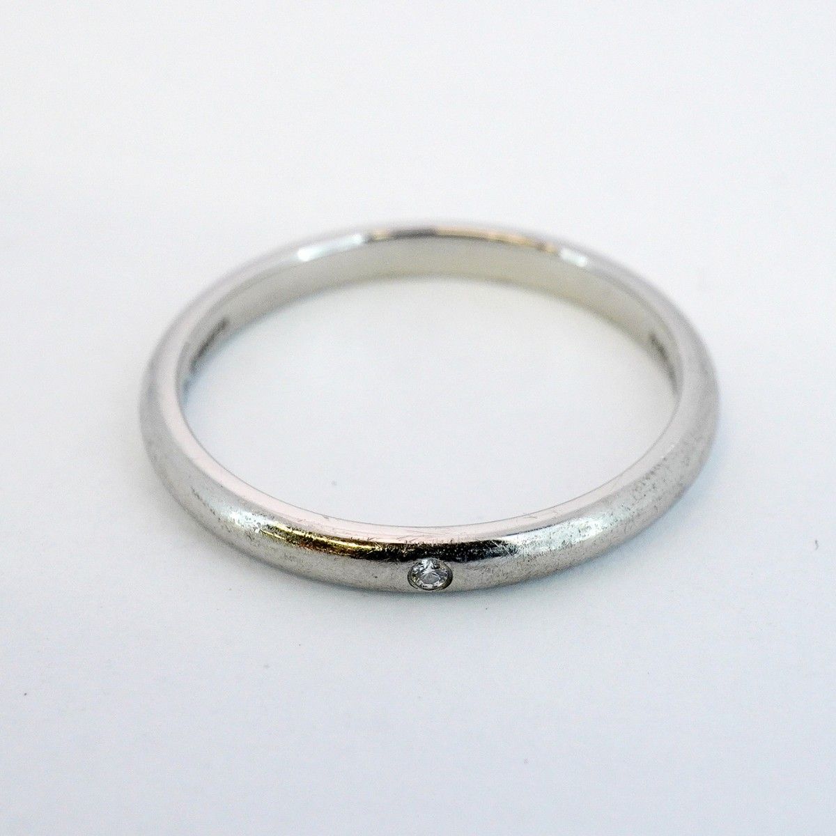 5jgb0403】ティファニー リング スタッキングバンド 1PD Pt950  