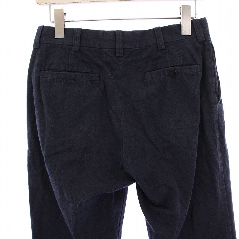 よぴページ ヤエカ YAECA チノパンツ パイプドステム ジップフライ 29 紺