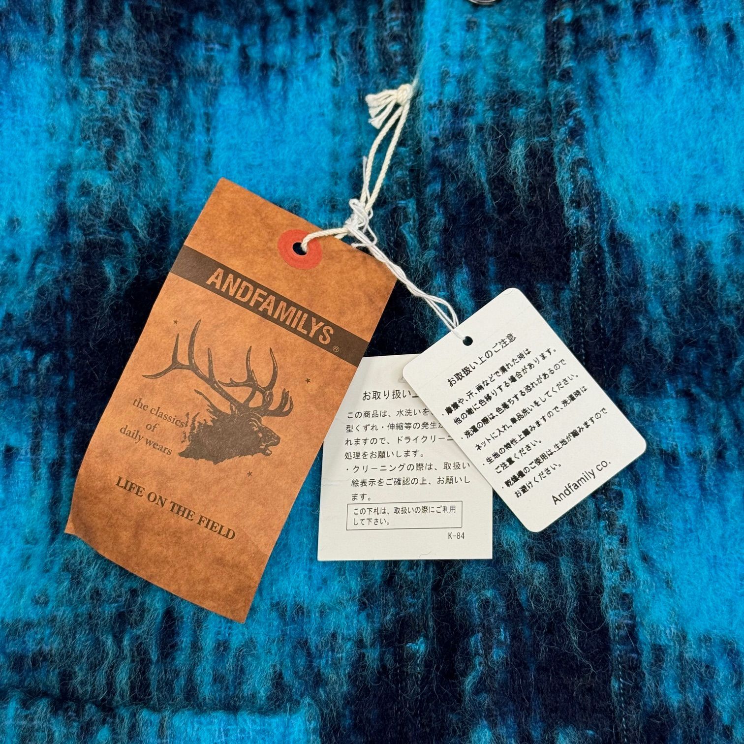 定価37180円 新品 ANDFAMILYS MOHAIR WOOL CARDIGAN モヘヤウール 