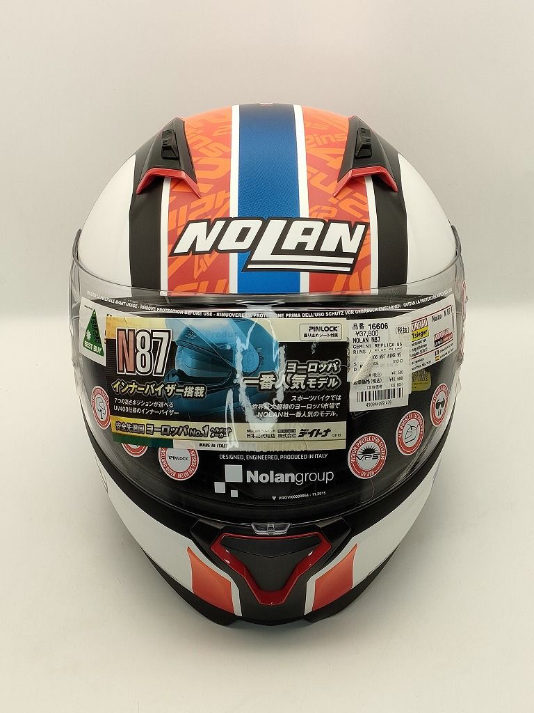 NOLANヘルメット N87 Mサイズ 未使用 NOLAN フルフェイスヘルメット N87 RINS 95 【Mサイズ(57-58cm