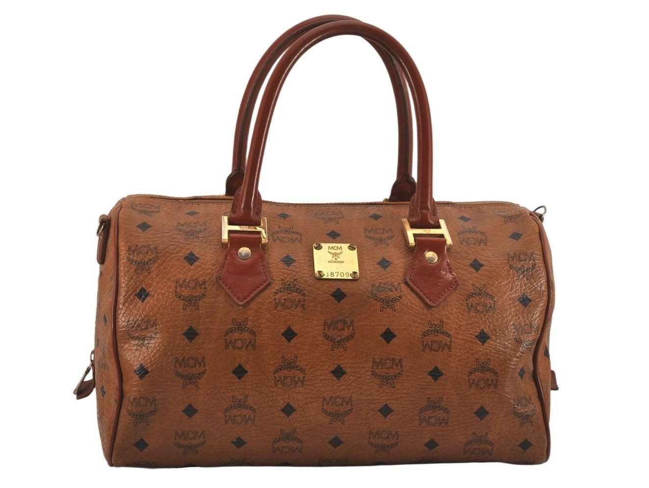 MCM MCM ヴィンテージ ヴィセトス レザー ハンドボストンバッグ