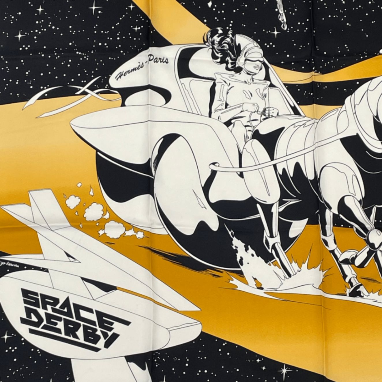 エルメス カレ90 SpaceDerby スペースダービー スカーフ シルク