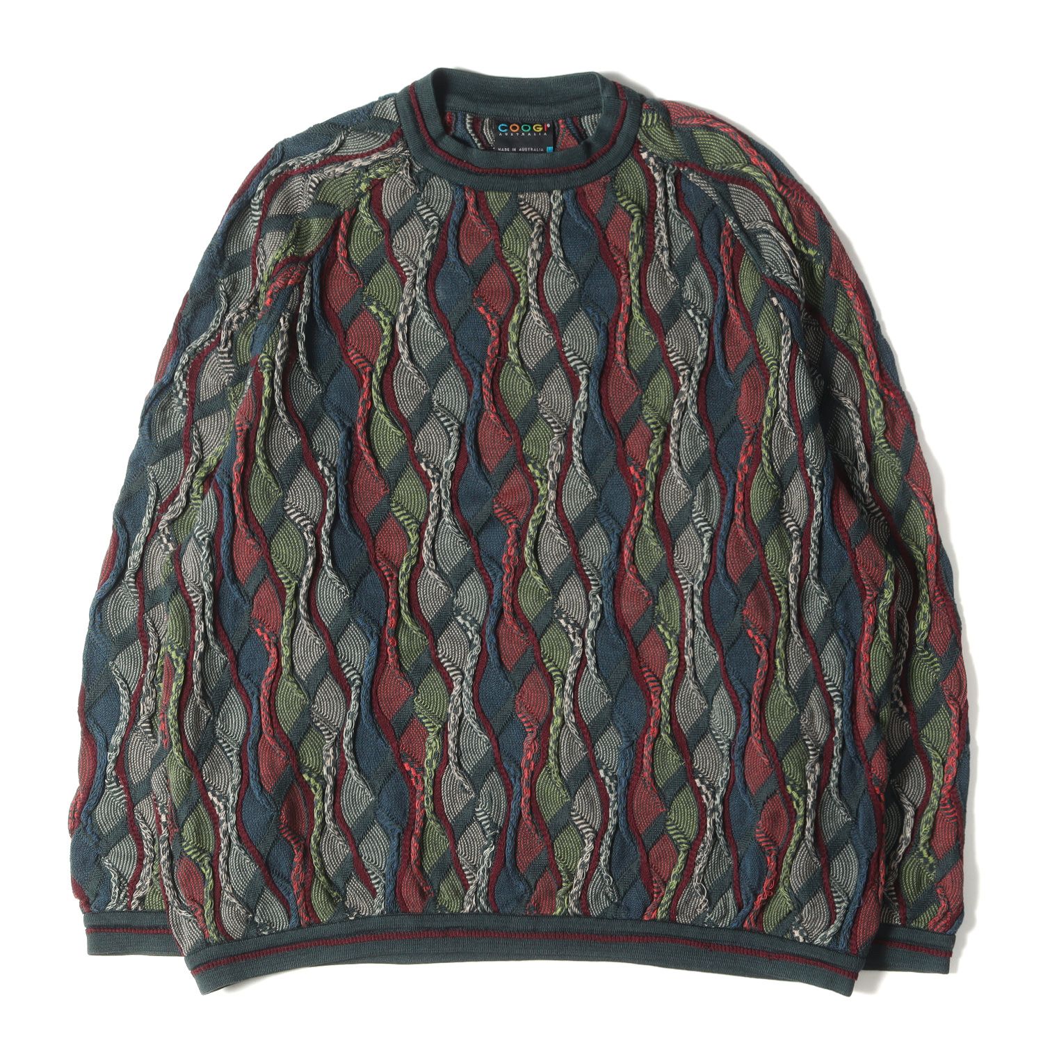 COOGI クージー サイズ:3XL 90s 3D 立体編み 総柄 ニット セーター 